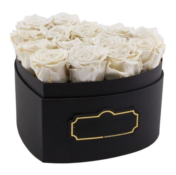 Box Cœur de Roses Blanches